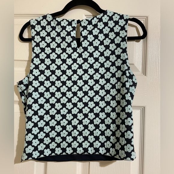 Anthropologie Eva Franco Floral Jacquard Crop Top - Picture 8 of 11